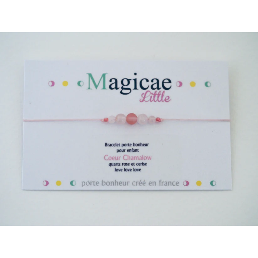 Bracelet porte bonheur Enfant - Coeur Chamalow