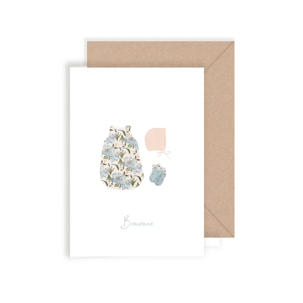 Carte double Naissance fille
