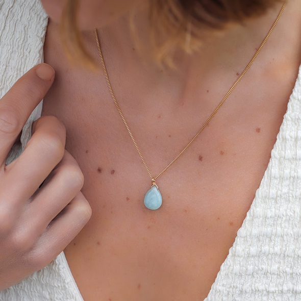 LILOU | Collier Aigue-marine