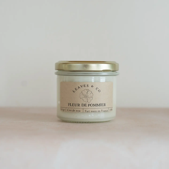Bougie parfumée artisanale cire végétale - Fleur de pommier