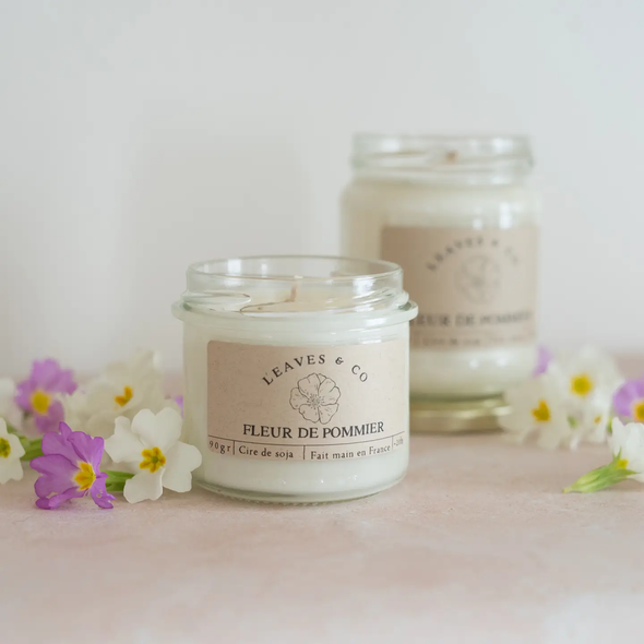 Bougie parfumée artisanale cire végétale - Linge frais