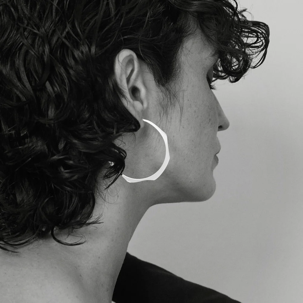 Grandes boucles d'oreilles créoles Dune