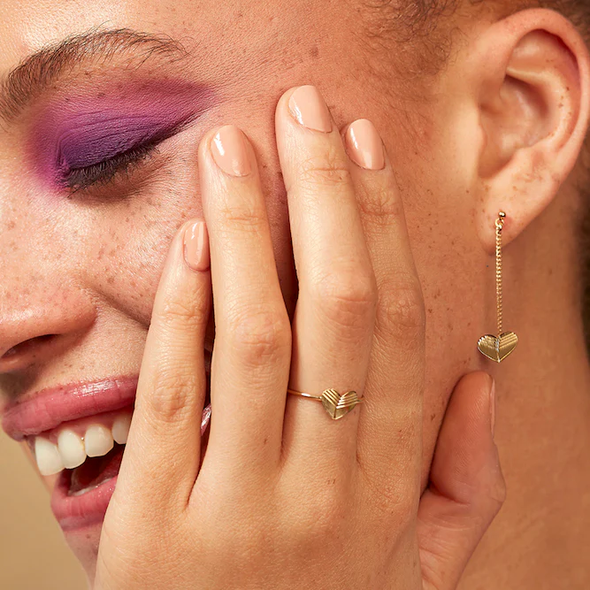 Boucles d'oreilles pendantes Coeur