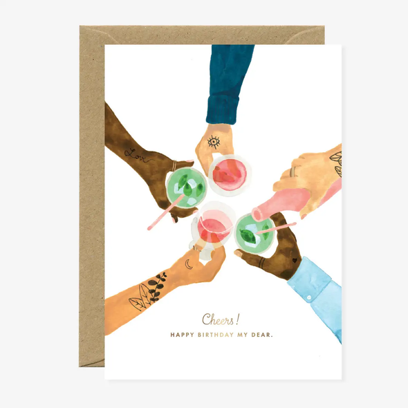 Carte Enveloppe Gold Cheers