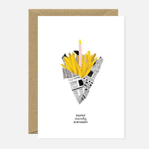 Carte Enveloppe Happy birthday Frites