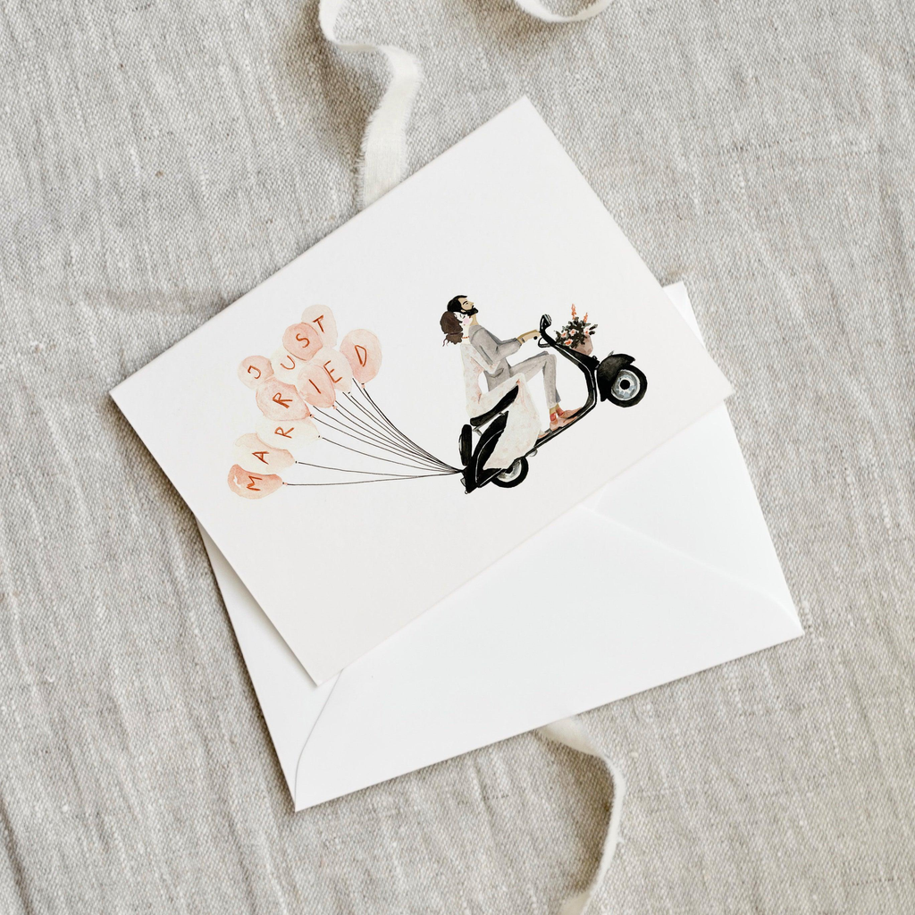Carte de voeux Just married | Scooter