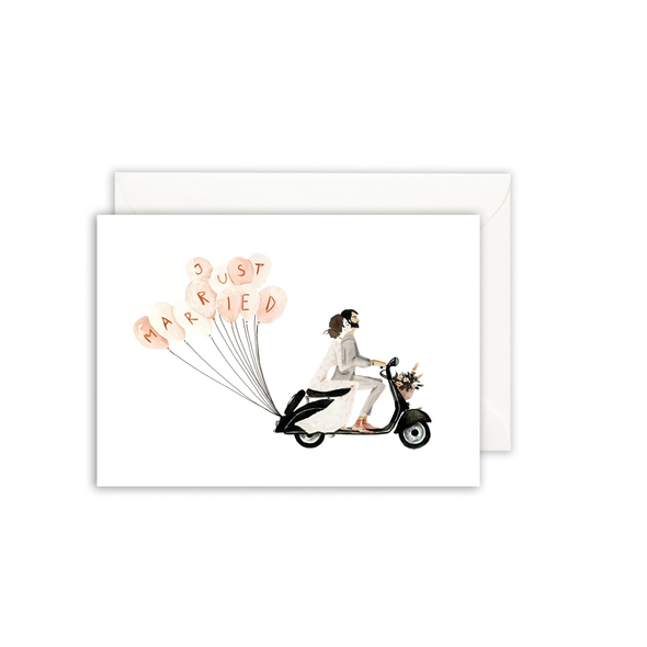 Carte de voeux Just married | Scooter