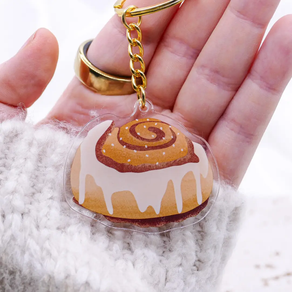 Porte-clés roulé à la cannelle