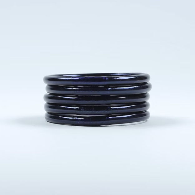 Bracelet Jonc Bouddhiste Mantra - Bleu navy