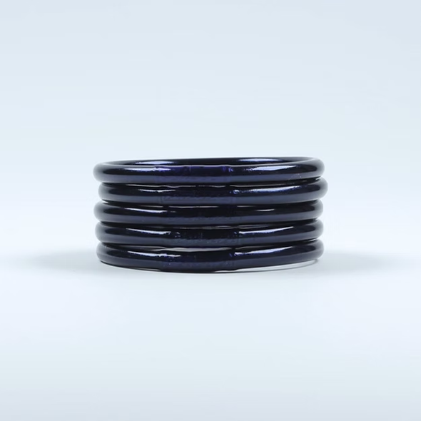 Bracelet Jonc Bouddhiste Mantra - Bleu navy