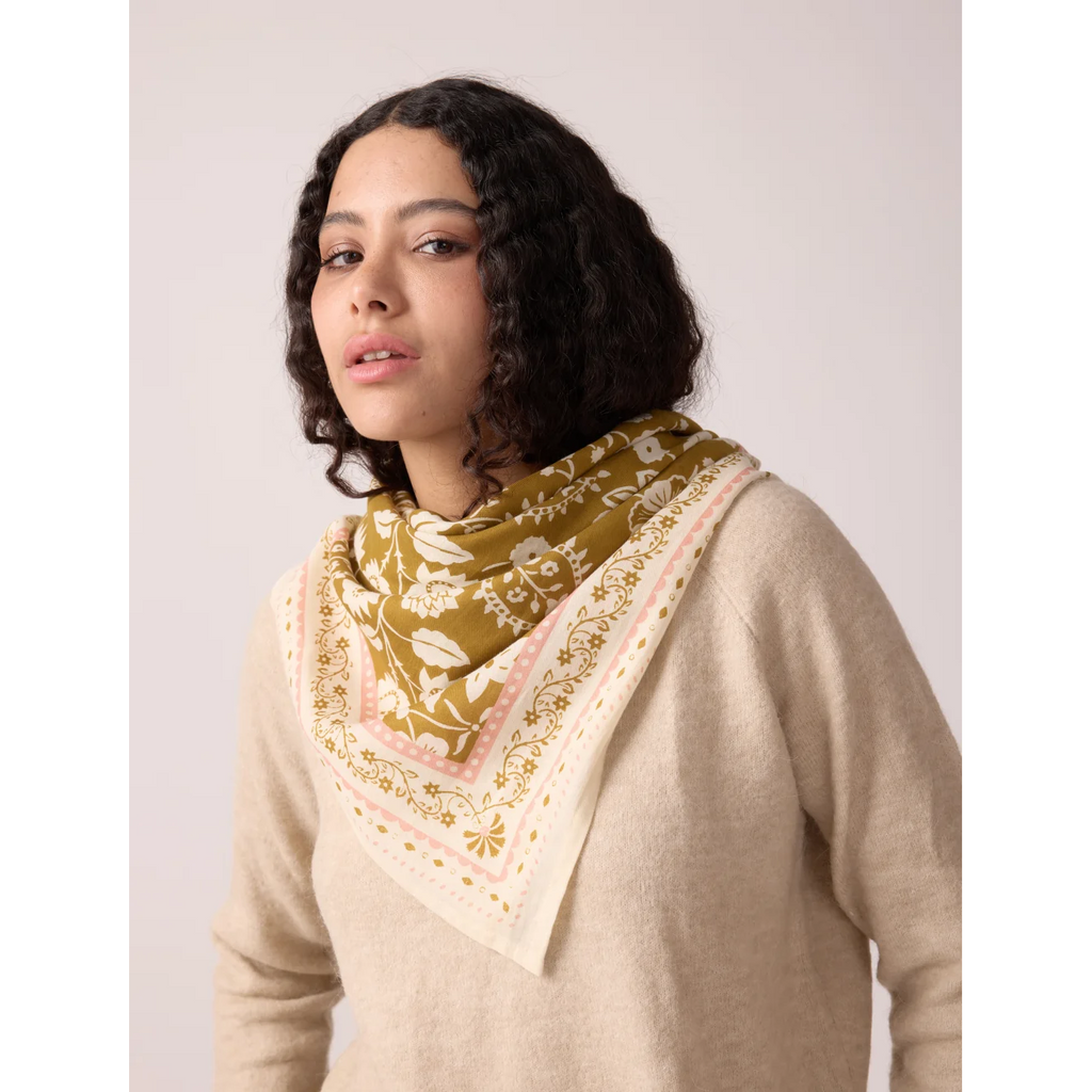 Foulard Indiennes Twill de coton - Bronze