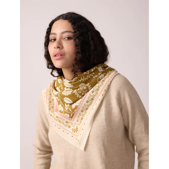 Foulard Indiennes Twill de coton - Bronze