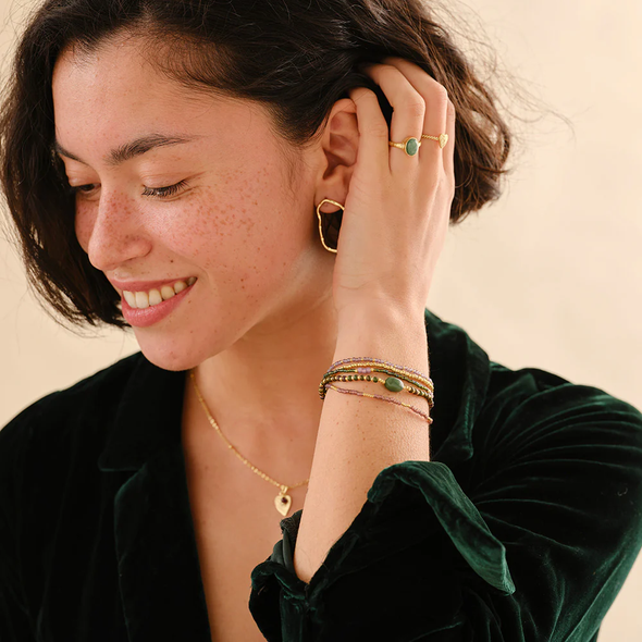 Bracelet Experience Aventurine / Quartz Rose