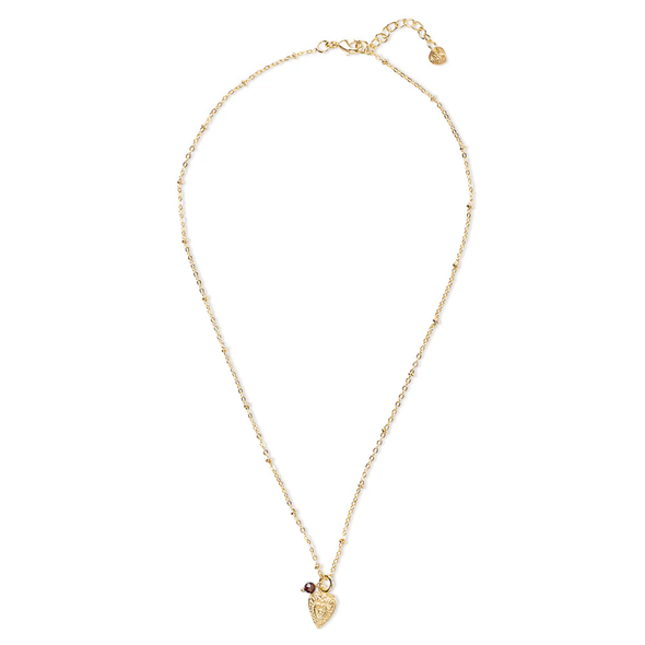 Collier Convaincu Grenat - Plaqué or