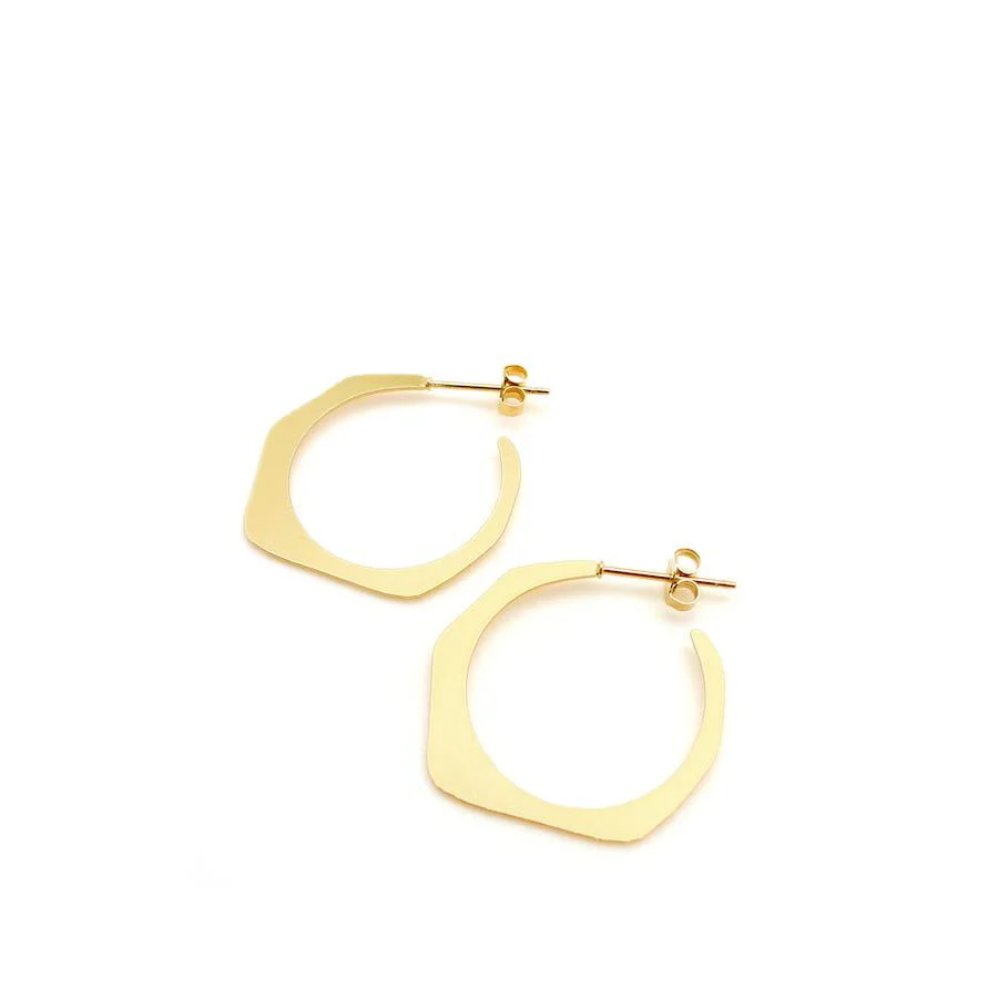 Petites boucles d'oreilles créoles Dune