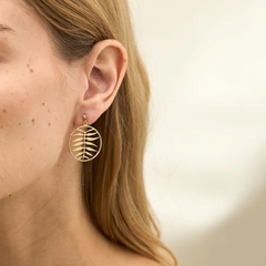 Boucles d'oreilles créoles Feuillage