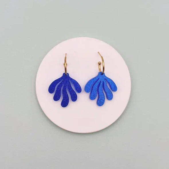 Boucles d'oreilles Créoles Algues Scintillantes