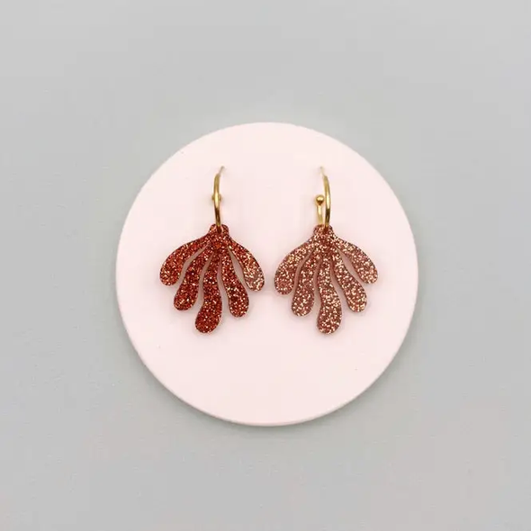 Boucles d'oreilles Créoles Algues Scintillantes