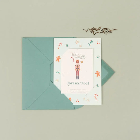 Carte de voeux - graines à semer - Joyeux Noël