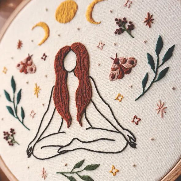 Kit de broderie DIY - Déesse lunaire de la récolte