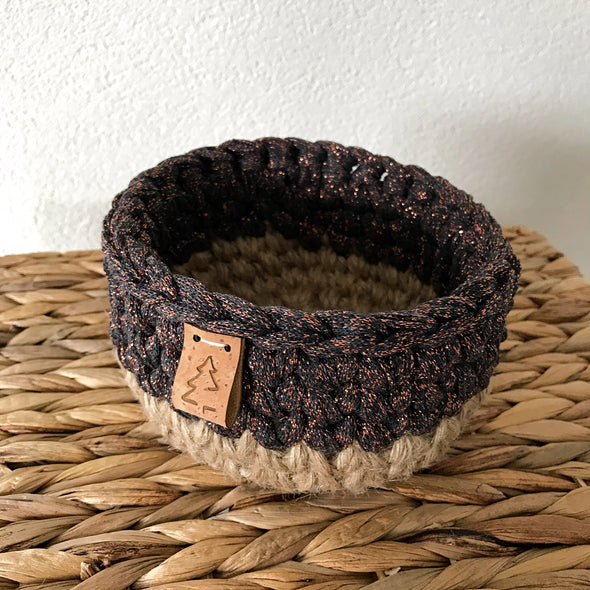 Moyen panier paillettes noir