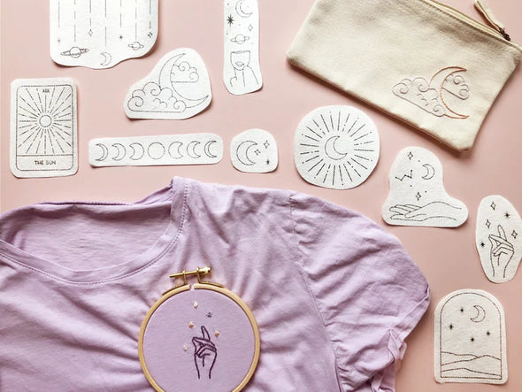 Pack de transfert céleste pour broderie