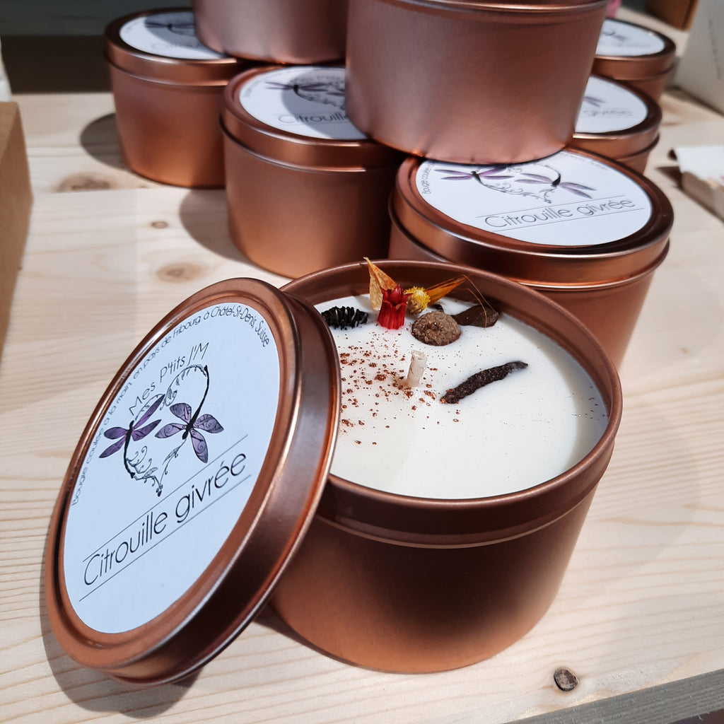 Bougie "Citrouille givrée"