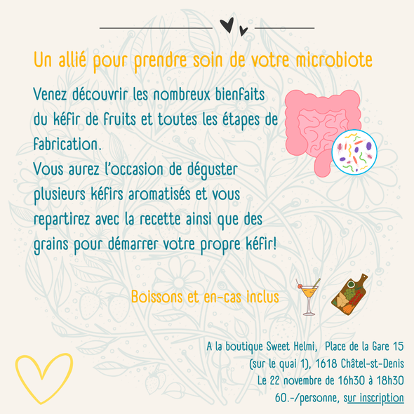 Atelier: Fabriquer son kéfir de fruits