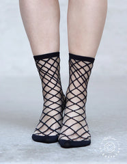 Chaussettes transparentes Broocklyn Bridge Black