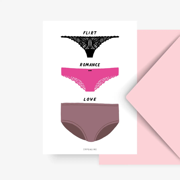 Carte postale - Flirt, romance, love