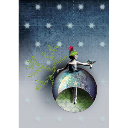 Carte postale Boule de Noël