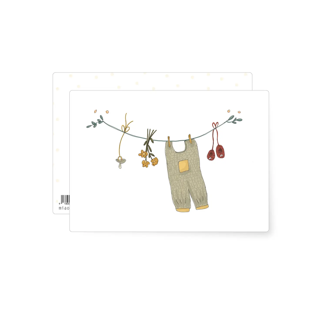 Carte postale Linge enfant