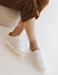Chaussettes transparentes Nakameguro Brunes
