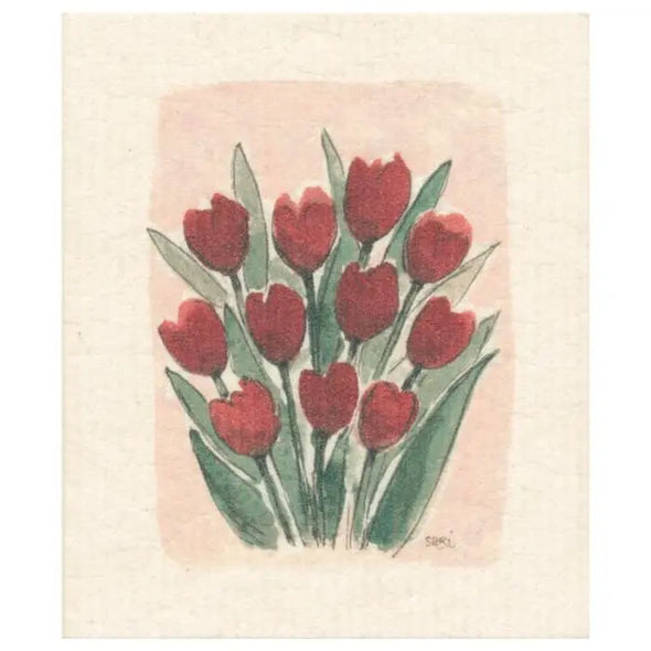 Essuie-tout Tulipes rouges