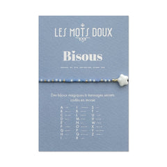 Bracelet enfant code morse "Bisous"