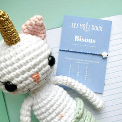 Bracelet enfant code morse "Bisous"