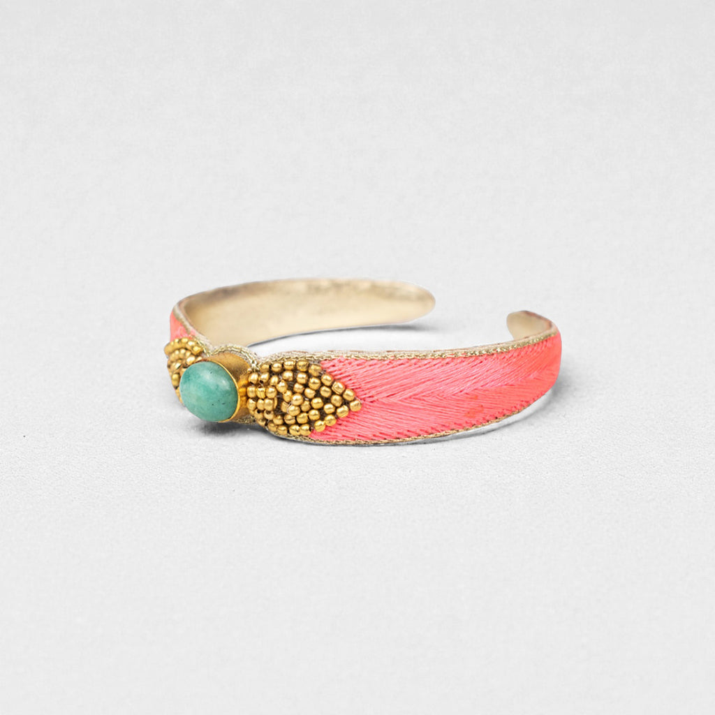 Fine Bangle BRAHA Melon - Amazonite