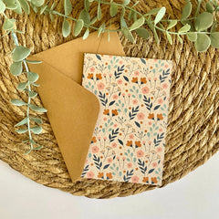 Carte Fleurs - Beige