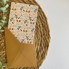 Carte Fleurs - Beige