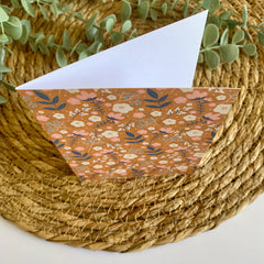 Carte Fleurs - Orange