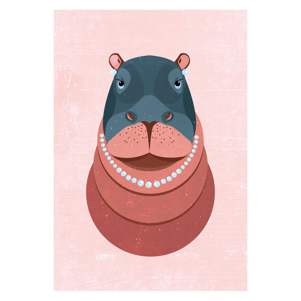 Carte postale Madame Hippo