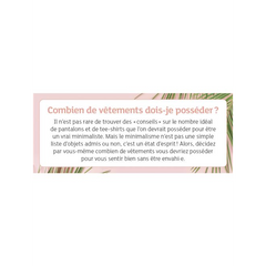 Petite boîte du minimalisme pour atteindre la sérénité jour après jour