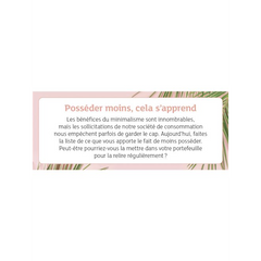 Petite boîte du minimalisme pour atteindre la sérénité jour après jour