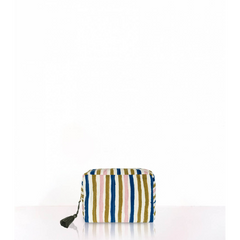 Petite pochette de voyage Multi stripe olive