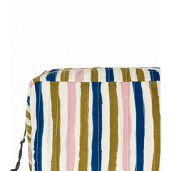 Petite pochette de voyage Multi stripe olive