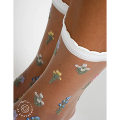 Chaussettes transparentes Fleurs de champs