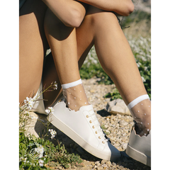 Chaussettes transparentes Nakameguro Blanches