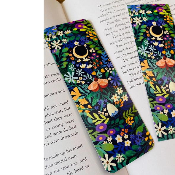 Marque-pages fleurs papillons