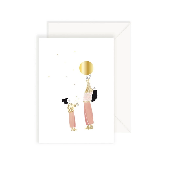 Carte Pleine Lune Fille