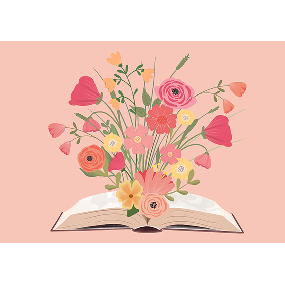 Carte carnet de fleurs